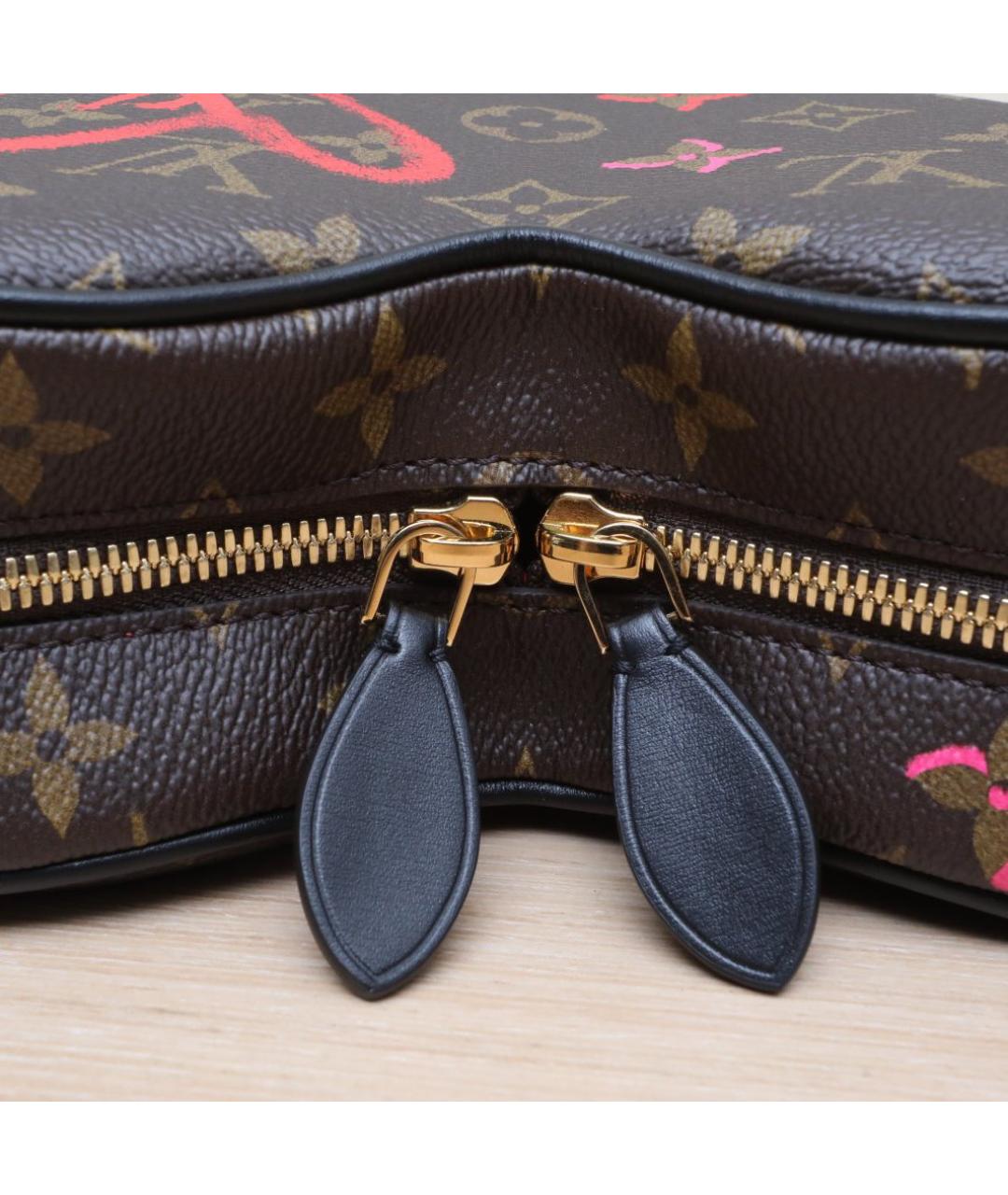 LOUIS VUITTON Коричневая кожаная сумка через плечо, фото 8