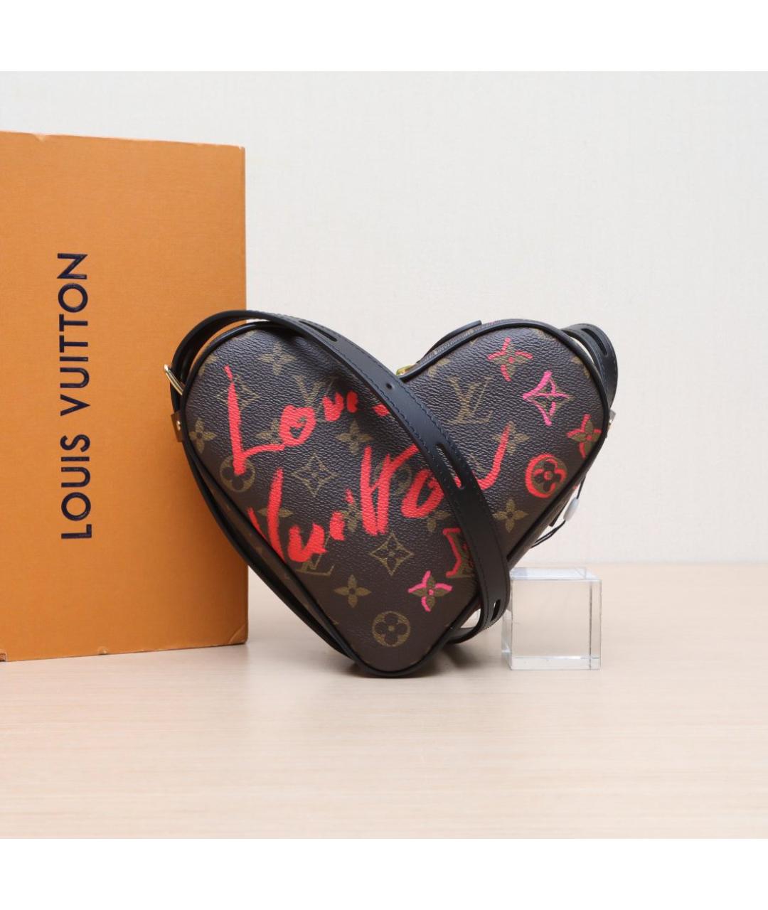 LOUIS VUITTON Коричневая кожаная сумка через плечо, фото 2