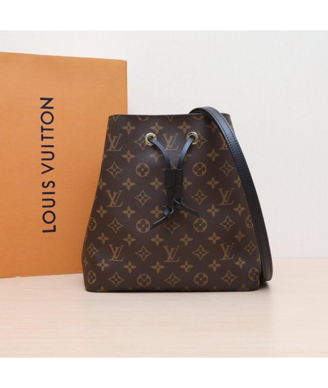 LOUIS VUITTON Коричневая кожаная сумка через плечо, фото 2