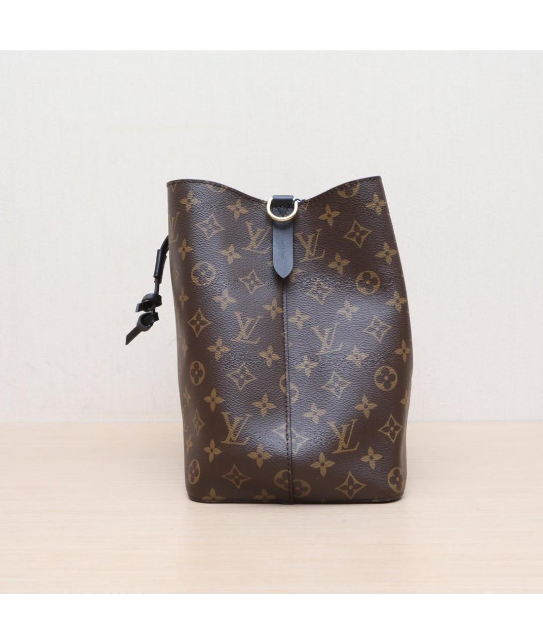 LOUIS VUITTON Коричневая кожаная сумка через плечо, фото 5