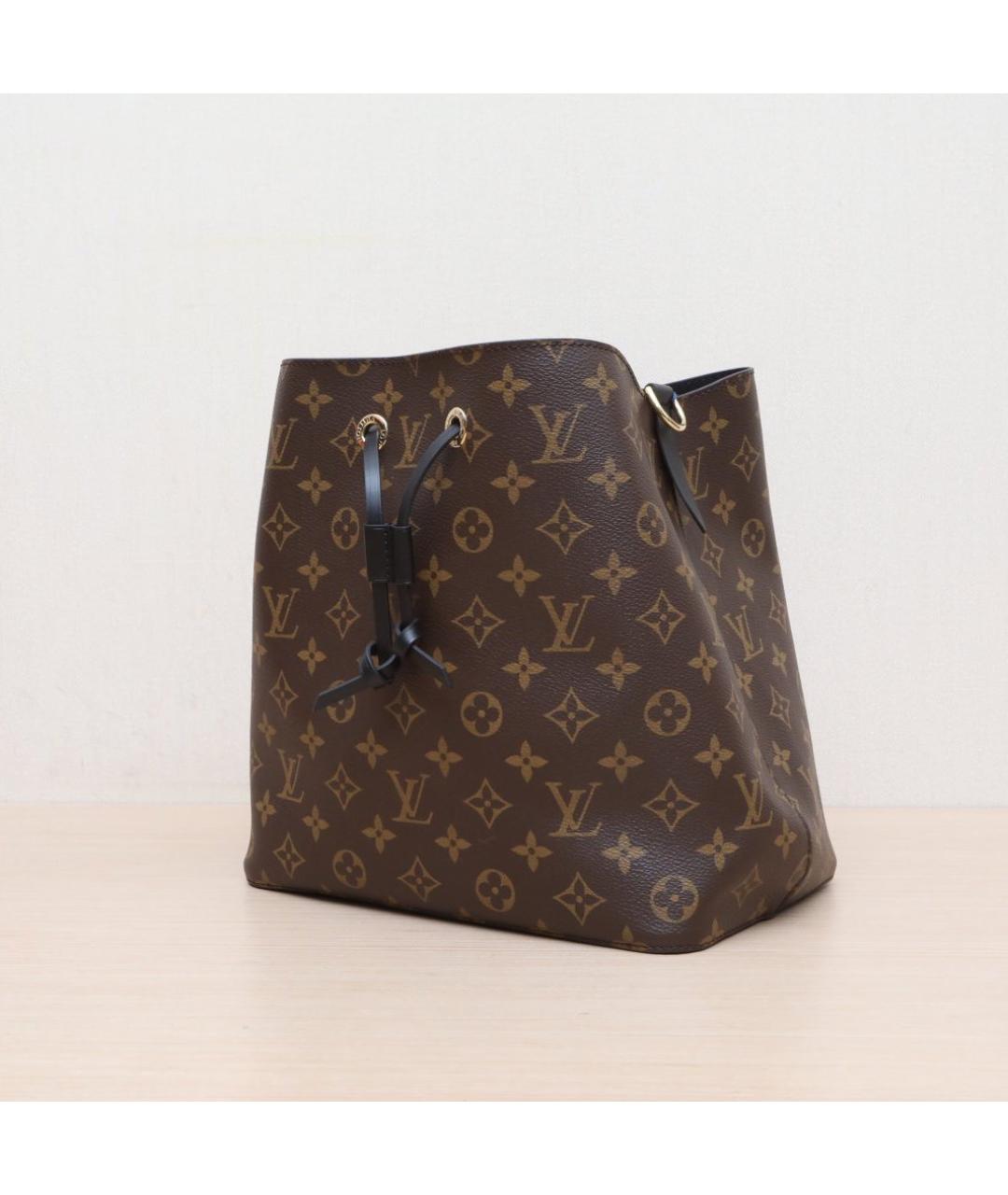 LOUIS VUITTON Коричневая кожаная сумка через плечо, фото 4