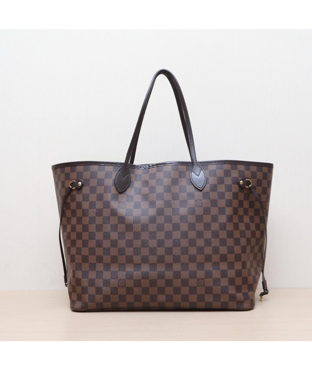 LOUIS VUITTON Коричневая кожаная сумка тоут, фото 3
