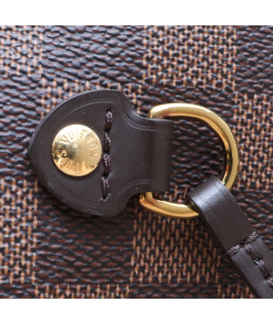LOUIS VUITTON Коричневая кожаная сумка тоут, фото 7