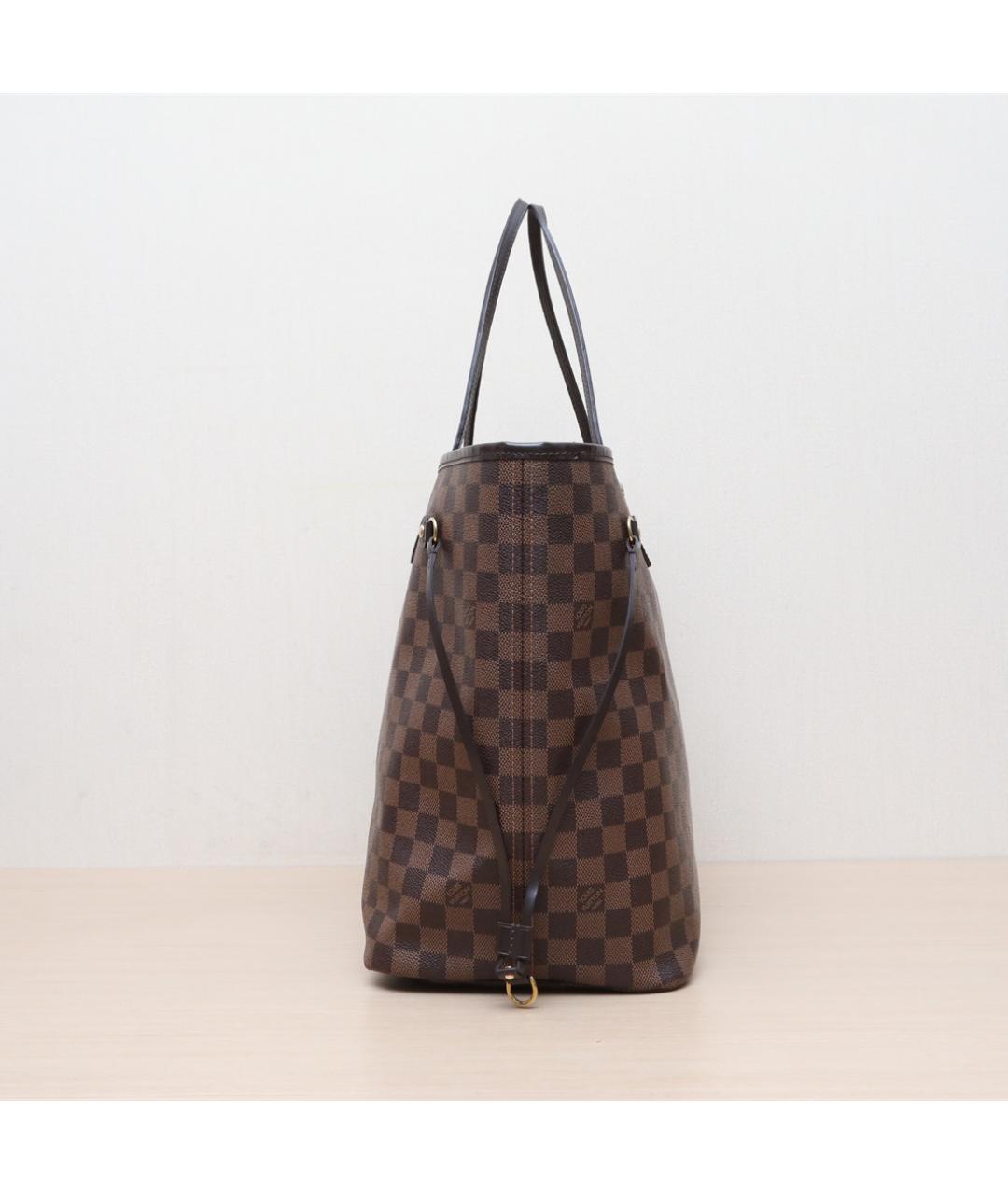 LOUIS VUITTON Коричневая кожаная сумка тоут, фото 5