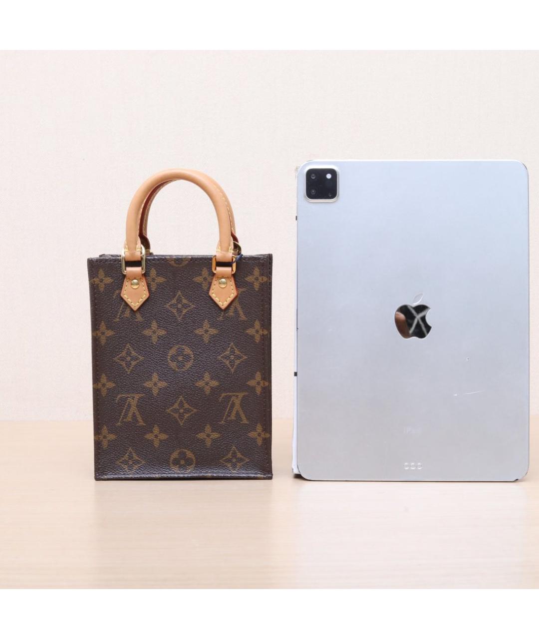 LOUIS VUITTON Коричневая кожаная сумка через плечо, фото 6