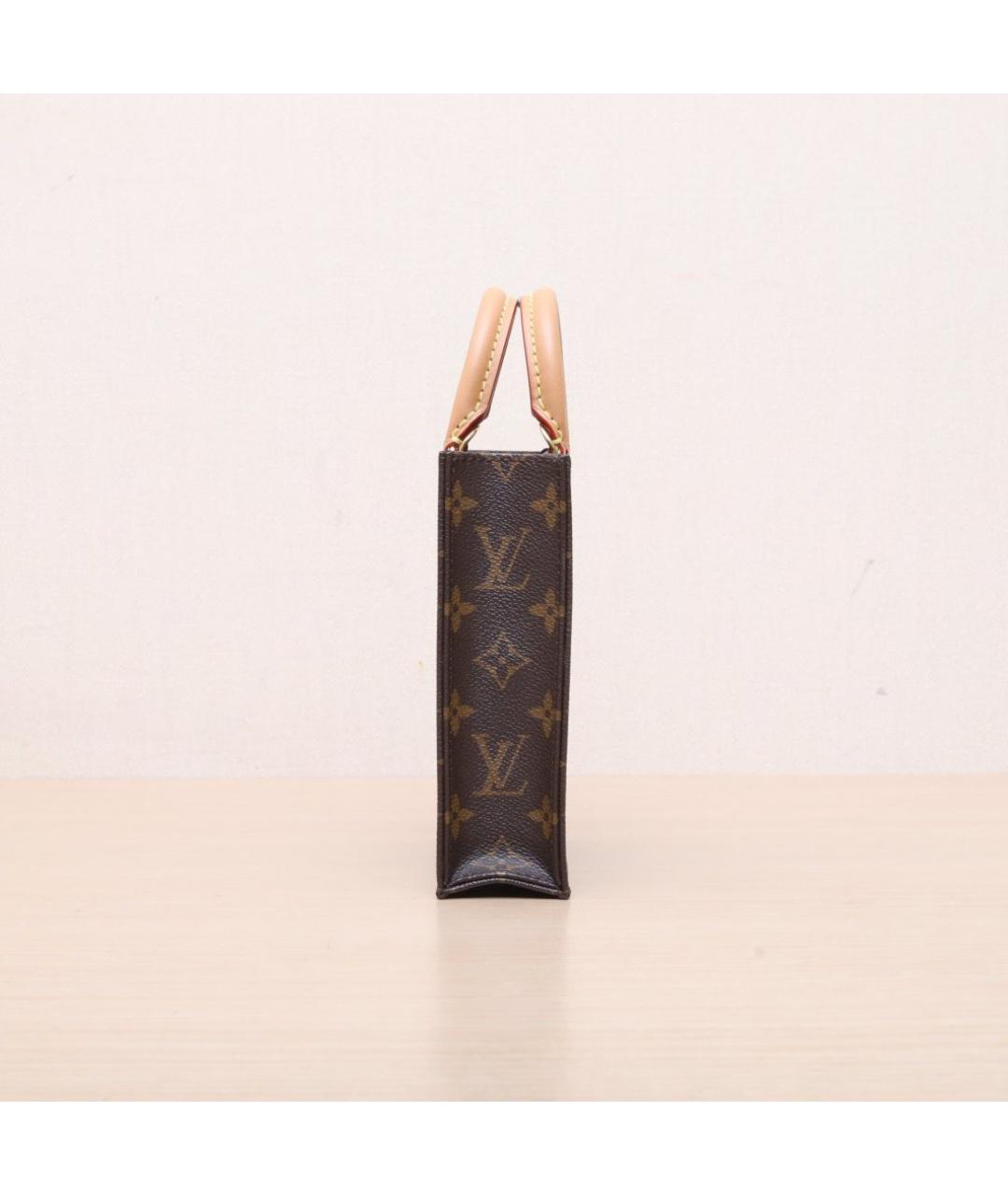 LOUIS VUITTON Коричневая кожаная сумка через плечо, фото 5
