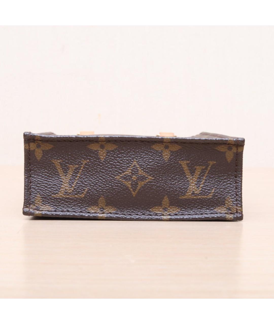 LOUIS VUITTON Коричневая кожаная сумка через плечо, фото 8