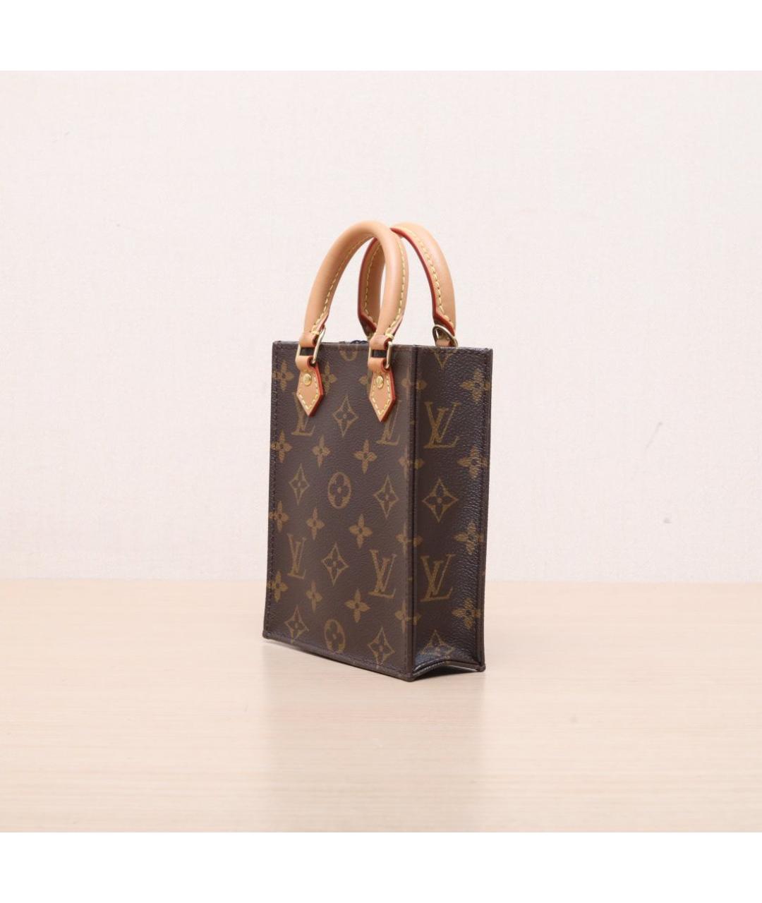LOUIS VUITTON Коричневая кожаная сумка через плечо, фото 4