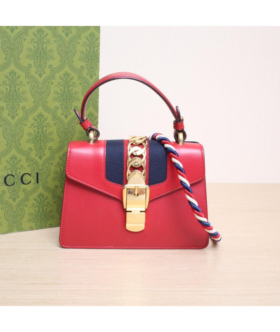 GUCCI Красная сумка через плечо, фото 2