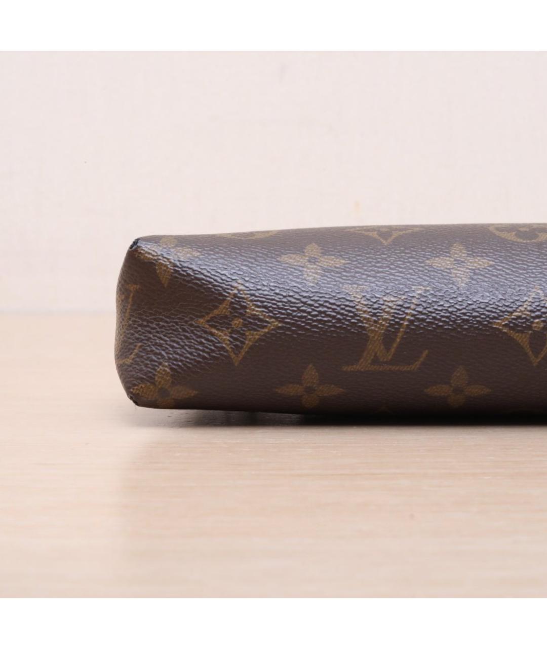 LOUIS VUITTON Коричневая кожаная сумка через плечо, фото 9