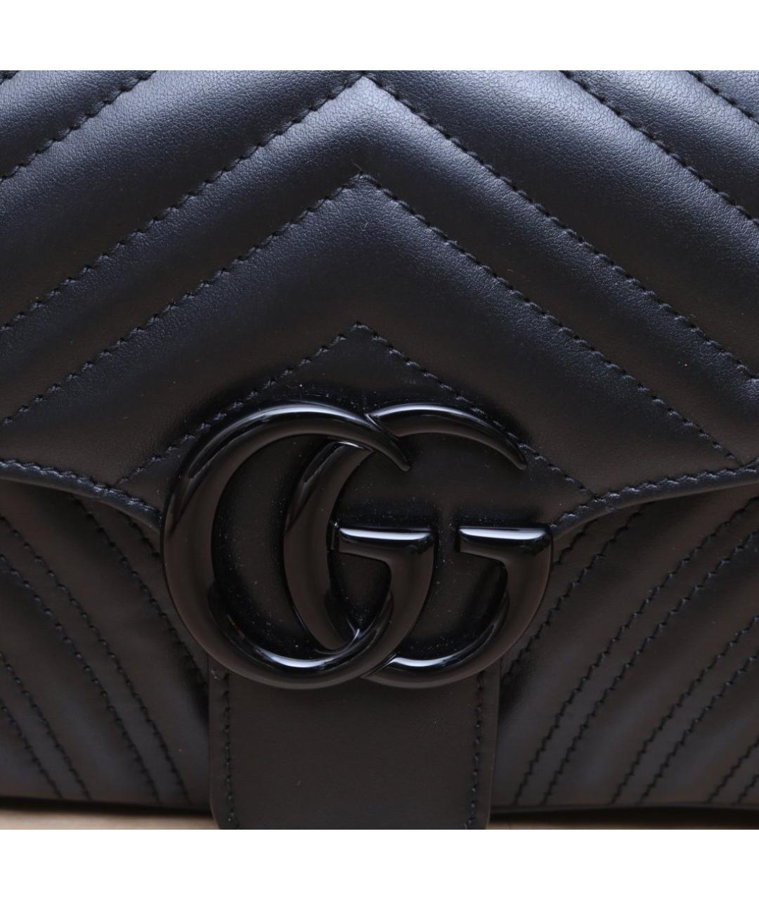 GUCCI Черная кожаная сумка через плечо, фото 8