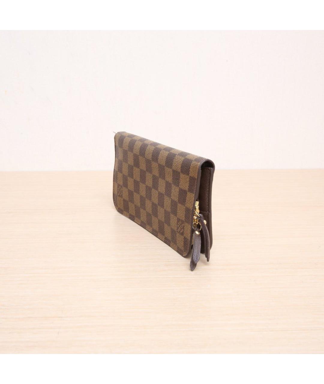 LOUIS VUITTON Коричневый кожаный кошелек, фото 2
