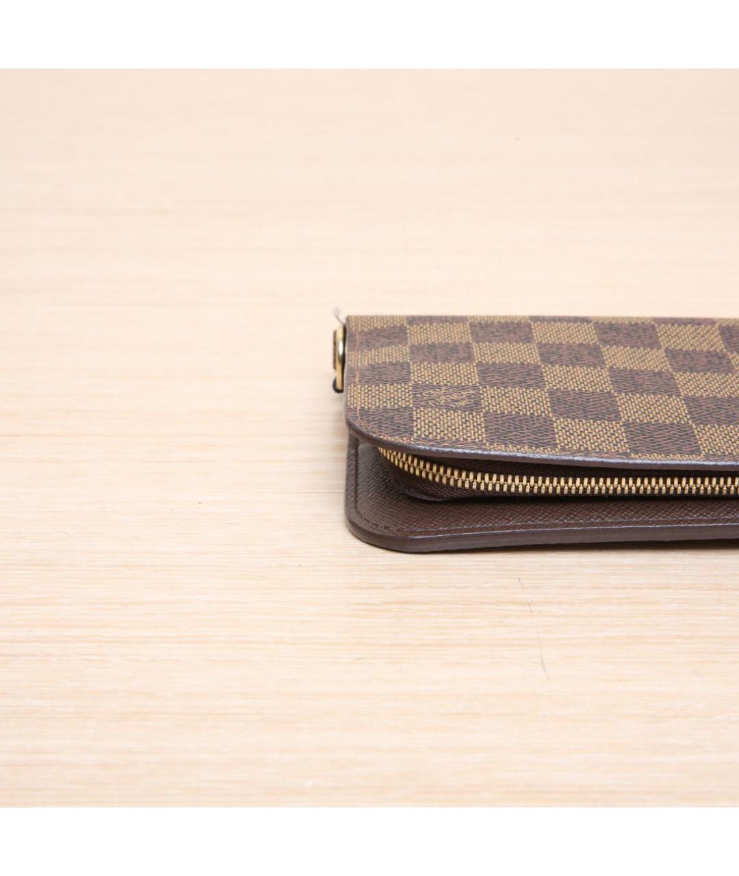 LOUIS VUITTON Коричневый кожаный кошелек, фото 7