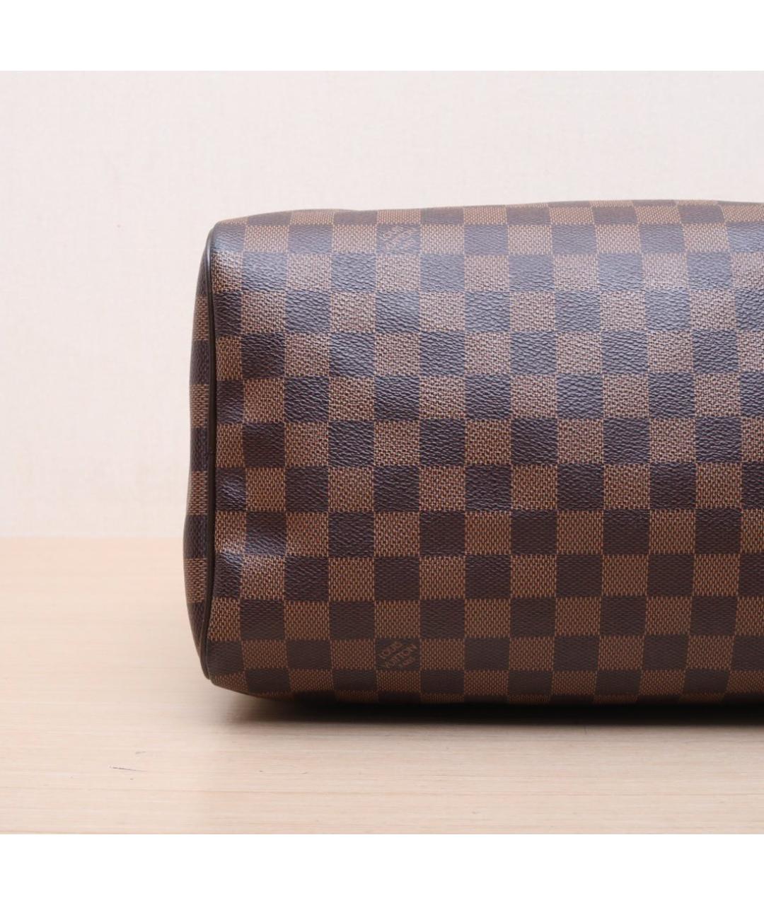LOUIS VUITTON Коричневая кожаная сумка тоут, фото 9
