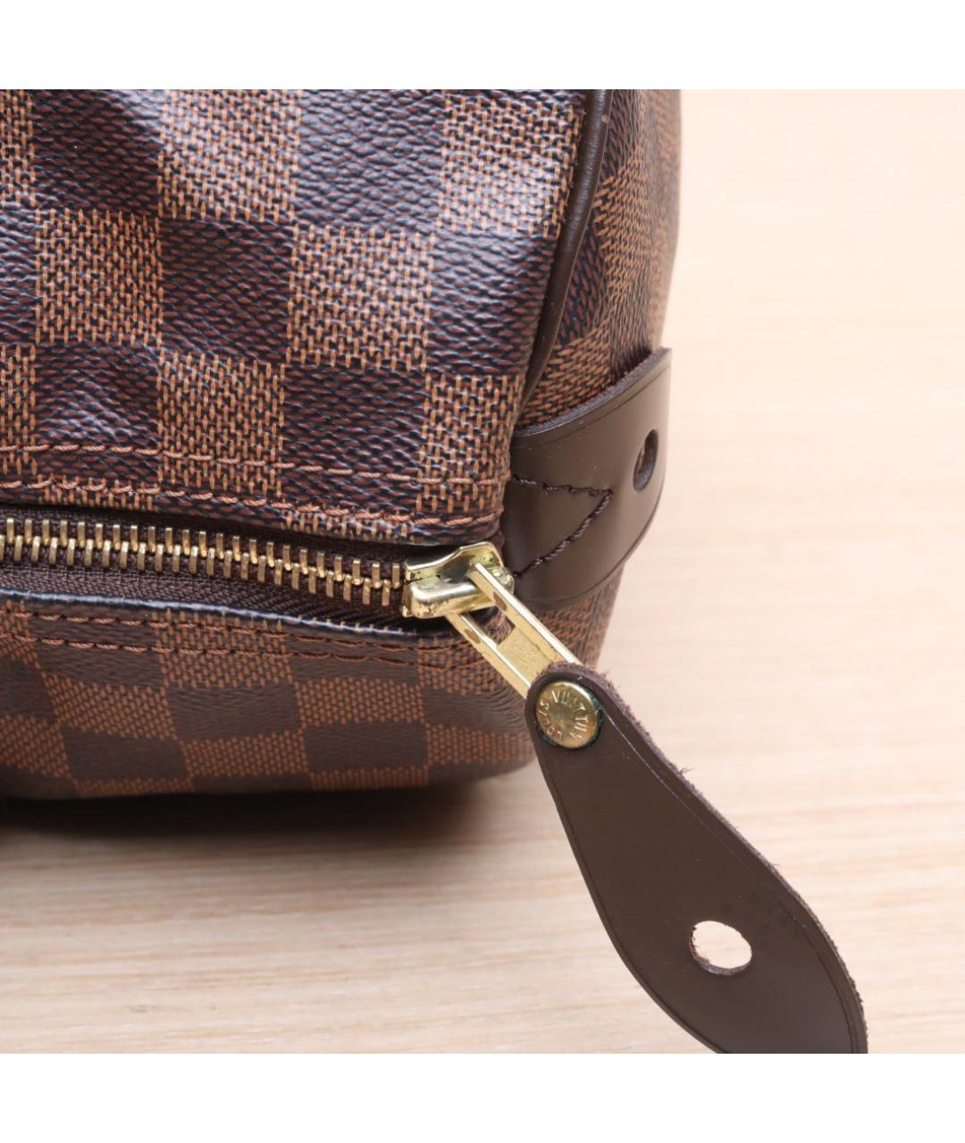 LOUIS VUITTON Коричневая кожаная сумка тоут, фото 8