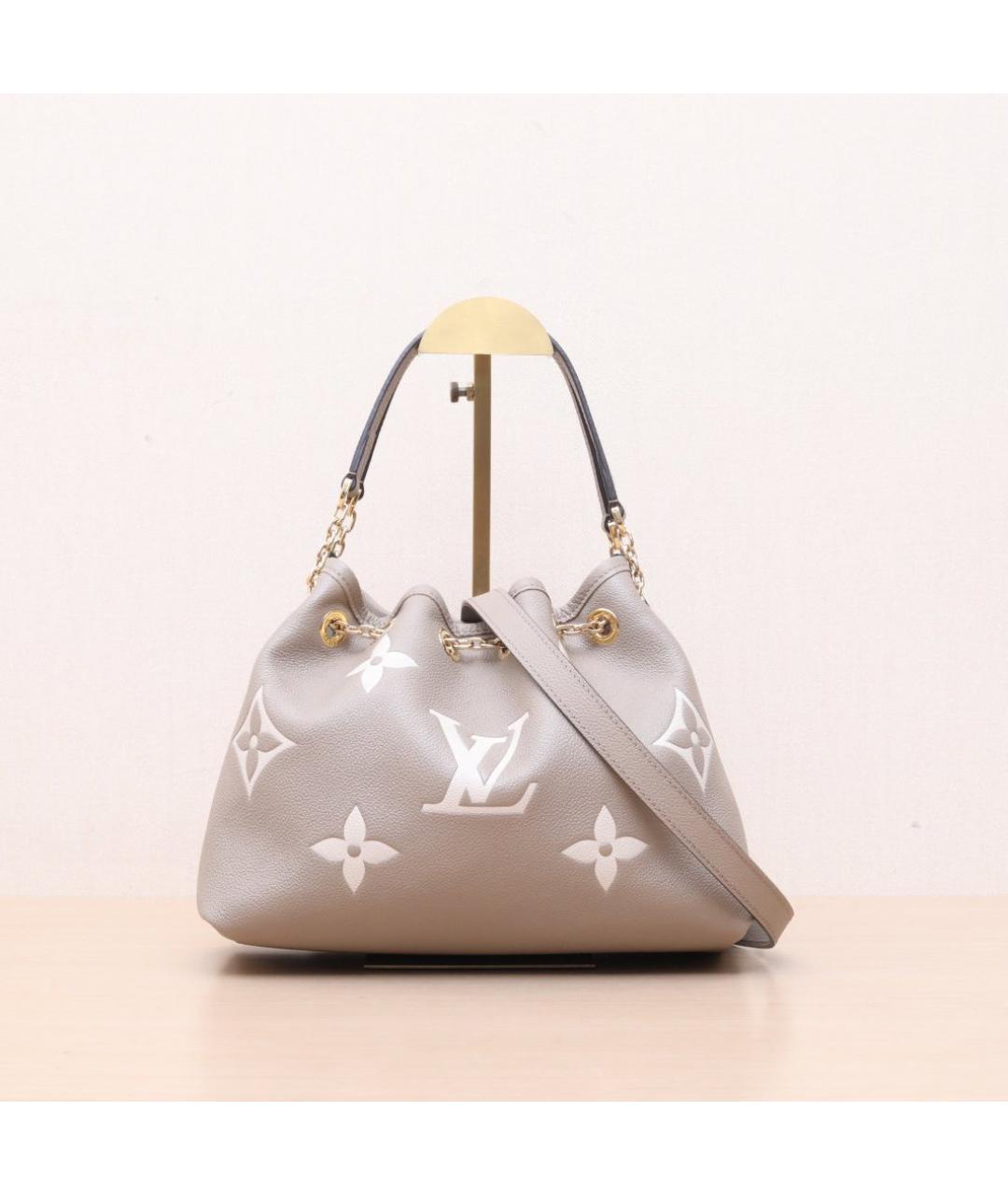 LOUIS VUITTON Серая кожаная сумка через плечо, фото 3