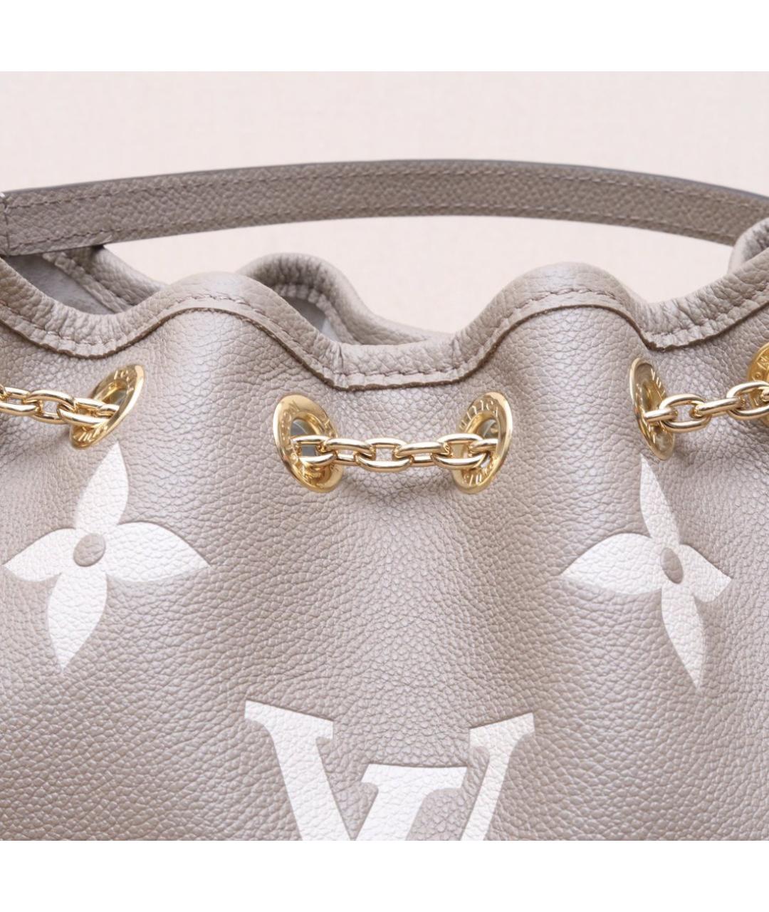 LOUIS VUITTON Серая кожаная сумка через плечо, фото 8