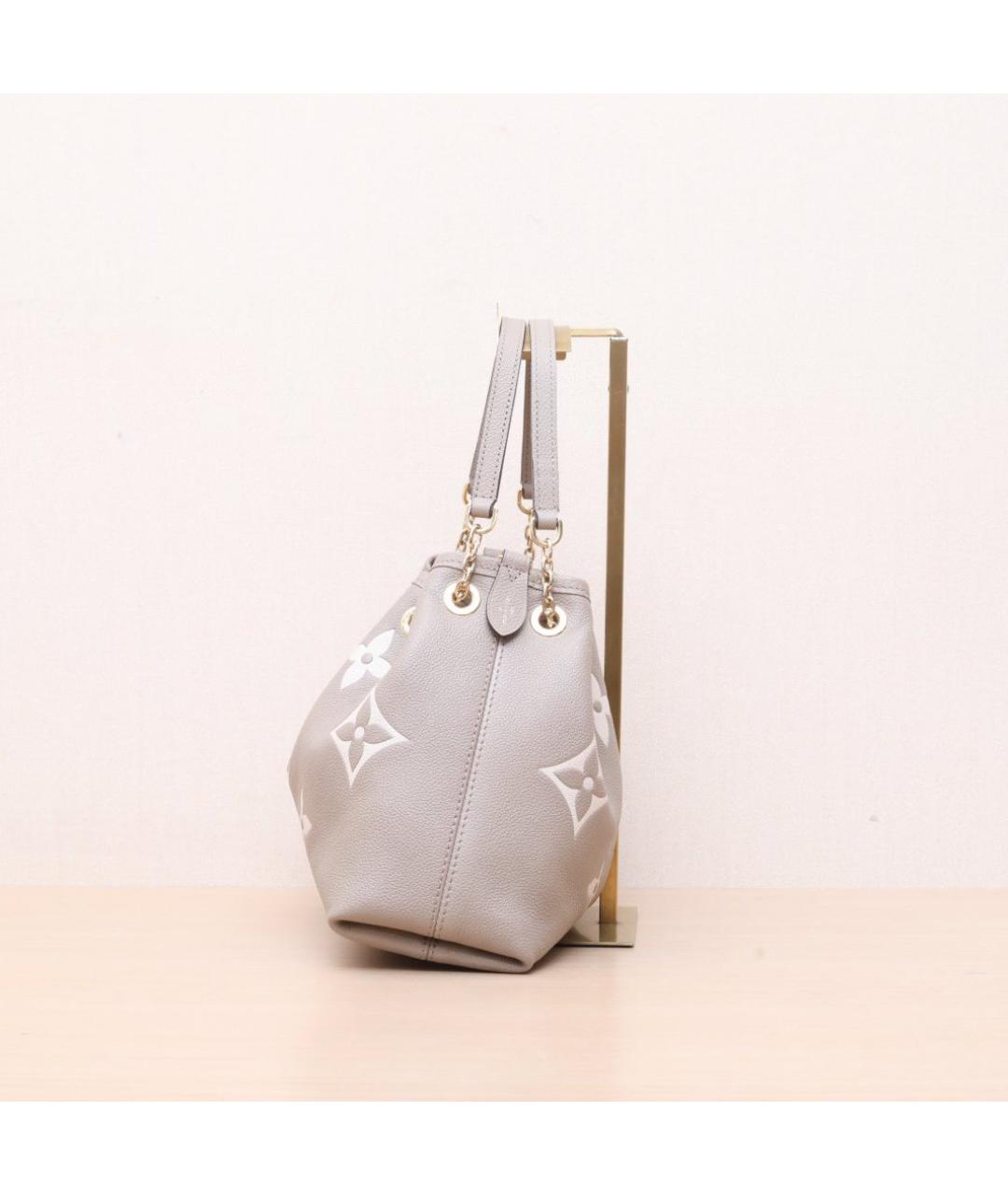 LOUIS VUITTON Серая кожаная сумка через плечо, фото 5