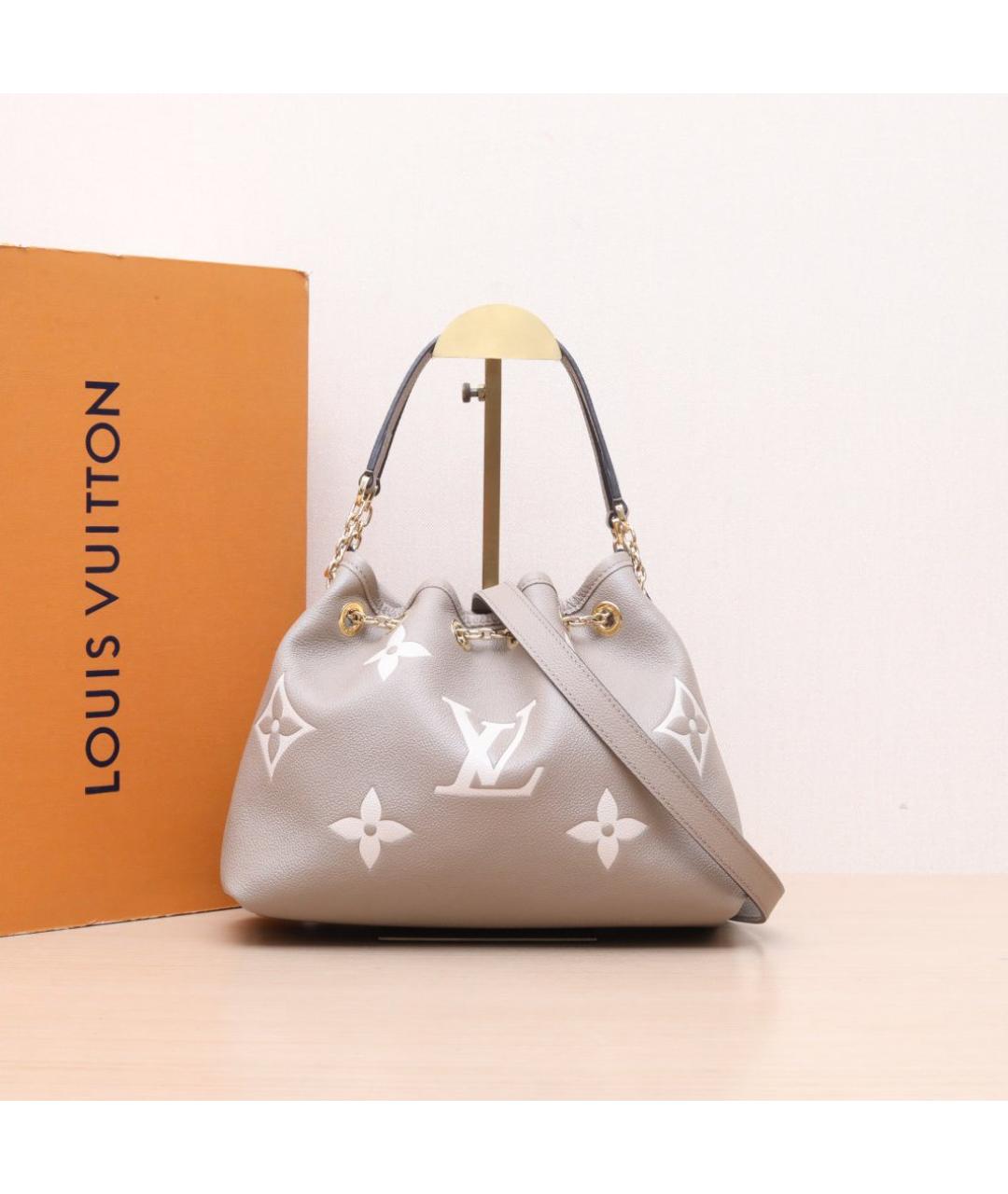 LOUIS VUITTON Серая кожаная сумка через плечо, фото 2