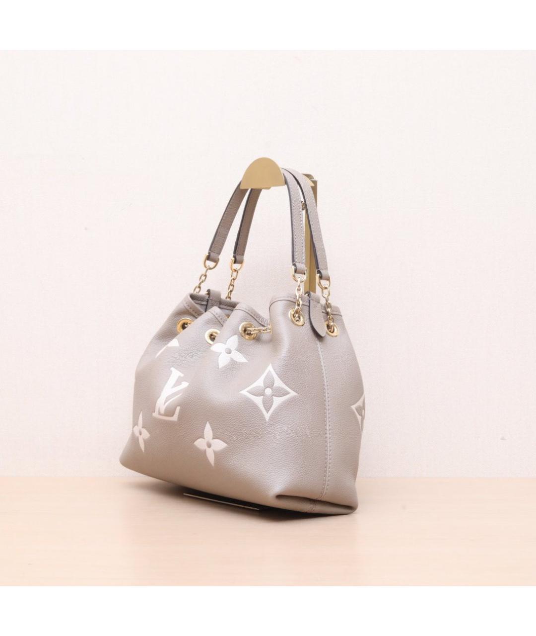 LOUIS VUITTON Серая кожаная сумка через плечо, фото 4