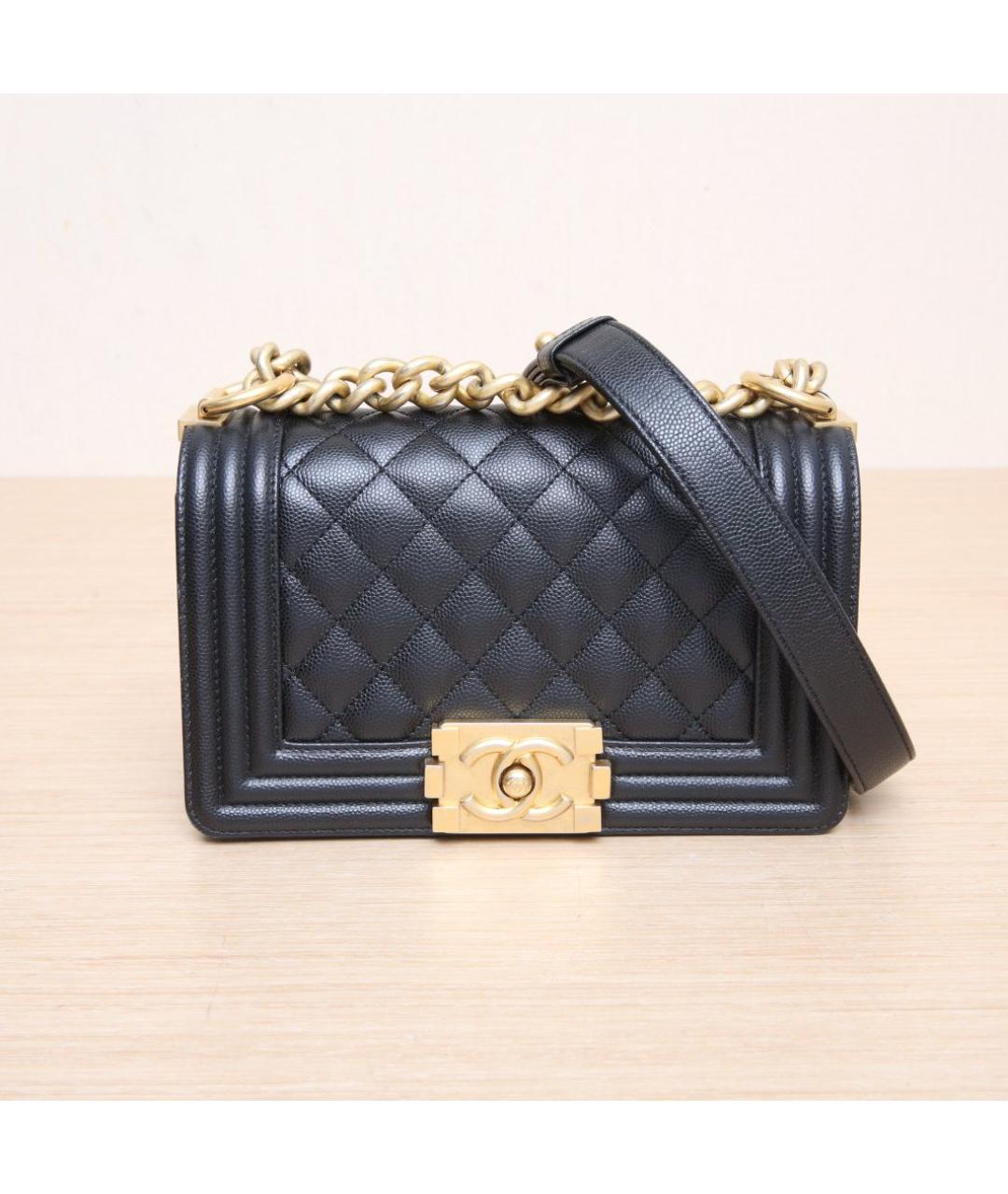 CHANEL Черная кожаная сумка через плечо, фото 3