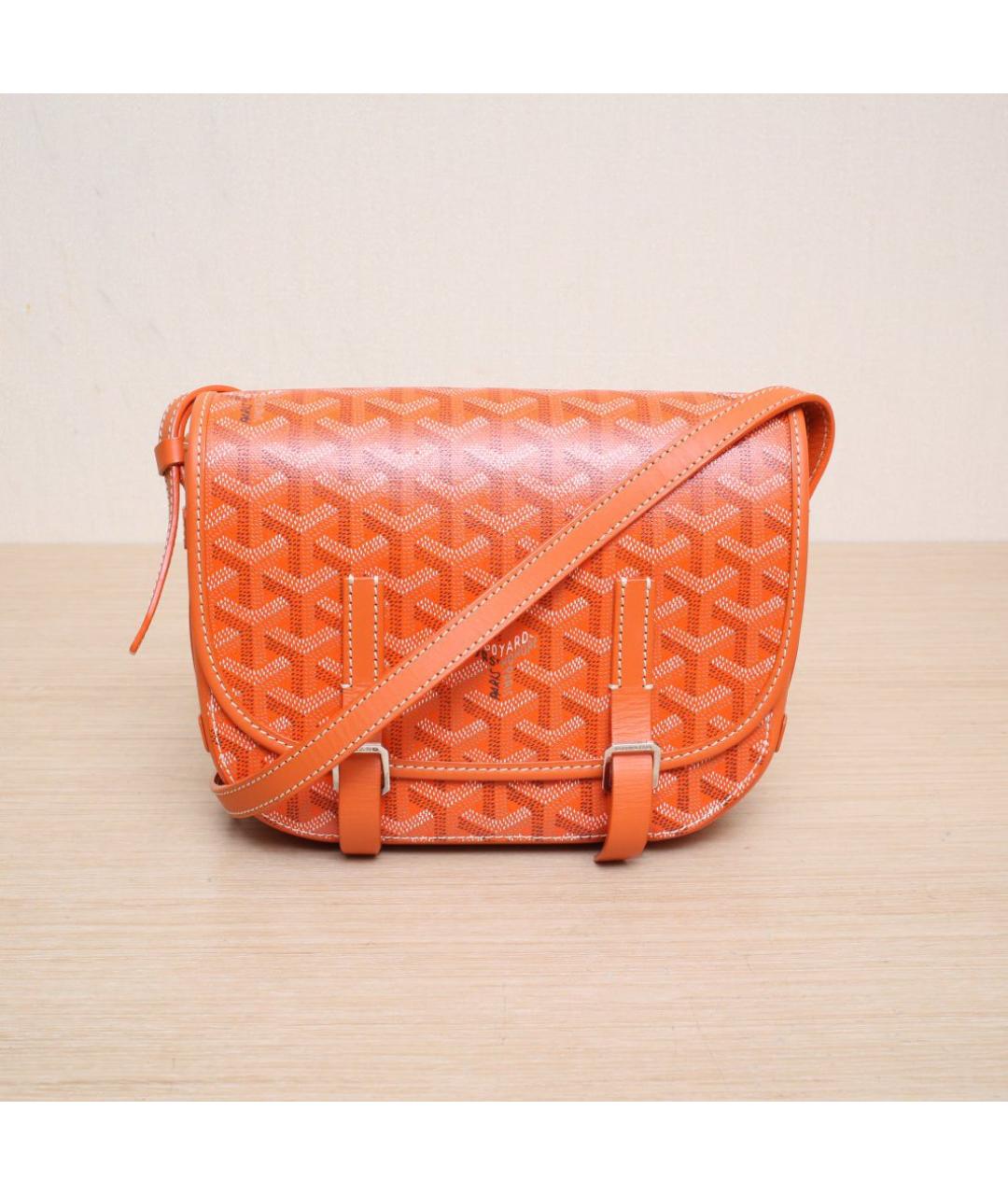 GOYARD Оранжевая кожаная сумка через плечо, фото 2