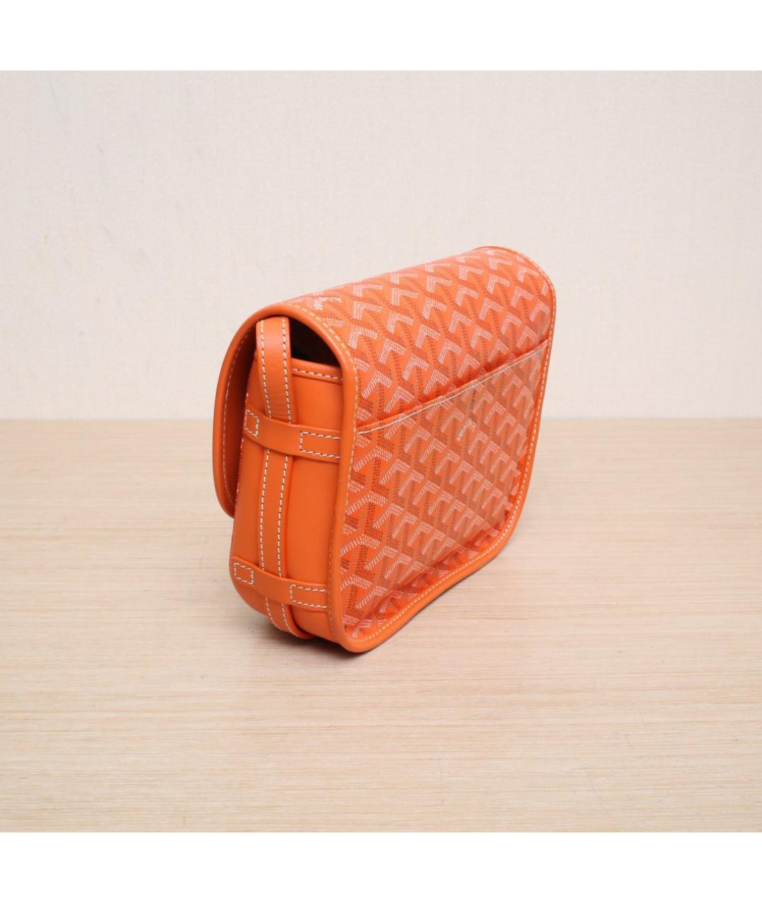GOYARD Оранжевая кожаная сумка через плечо, фото 6