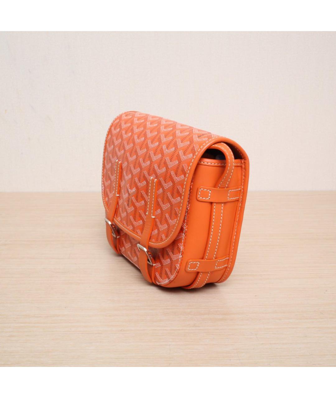 GOYARD Оранжевая кожаная сумка через плечо, фото 4