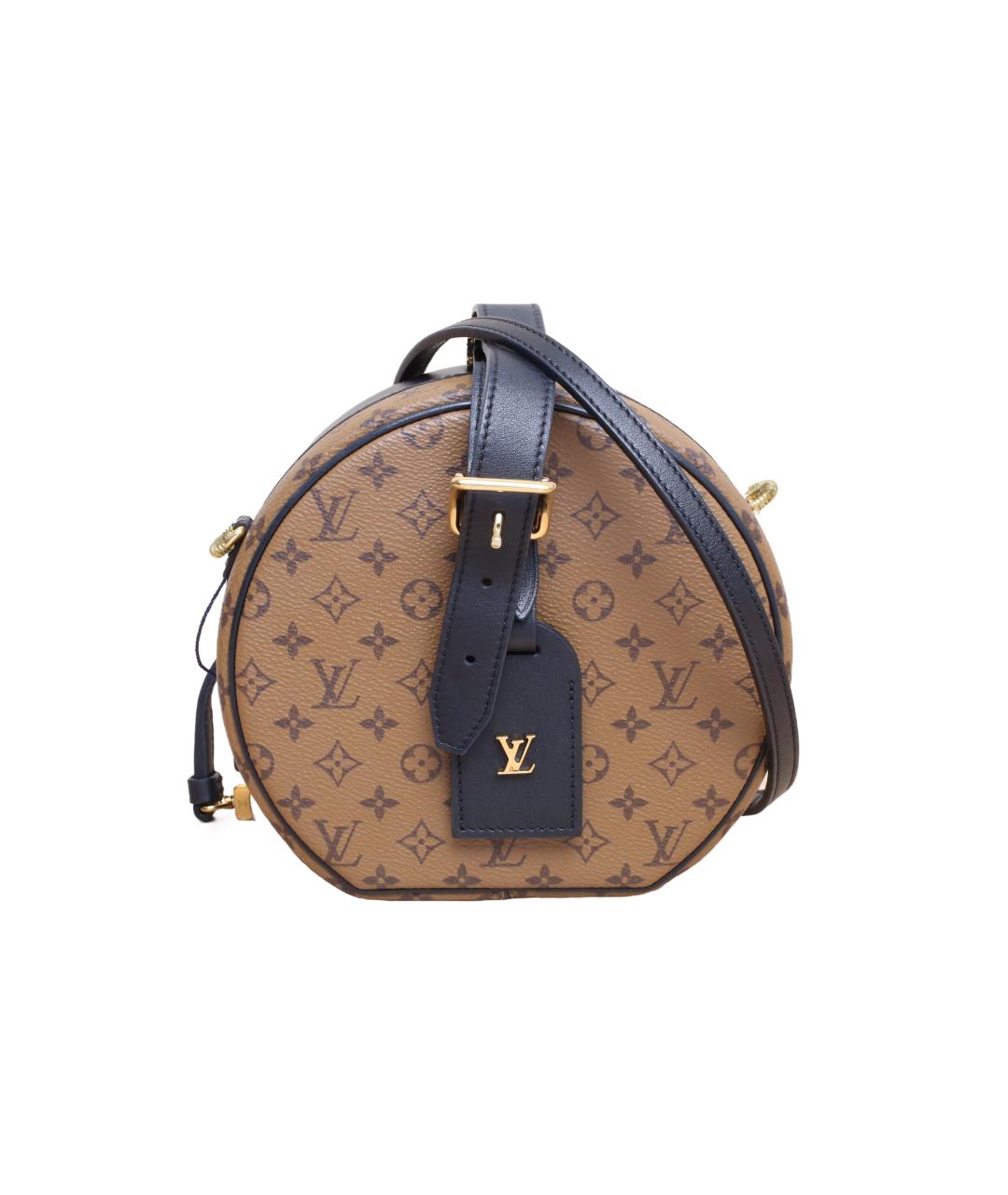LOUIS VUITTON Коричневая кожаная сумка через плечо, фото 1