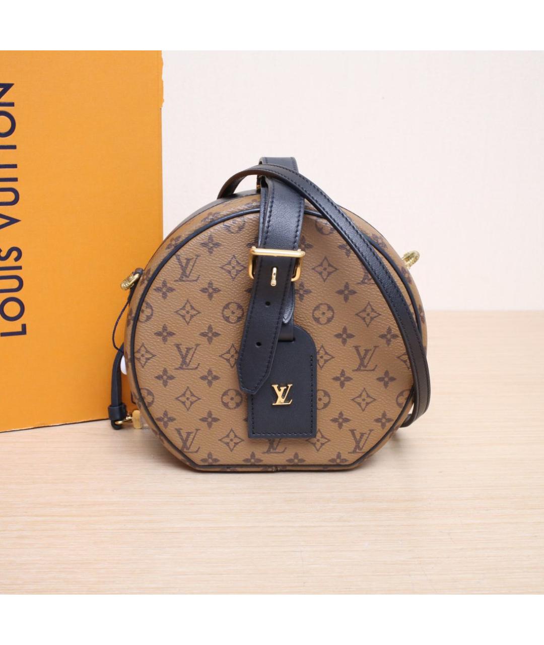 LOUIS VUITTON Коричневая кожаная сумка через плечо, фото 2