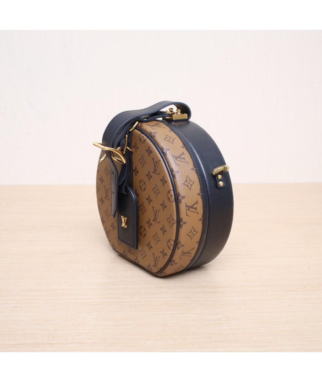 LOUIS VUITTON Коричневая кожаная сумка через плечо, фото 4