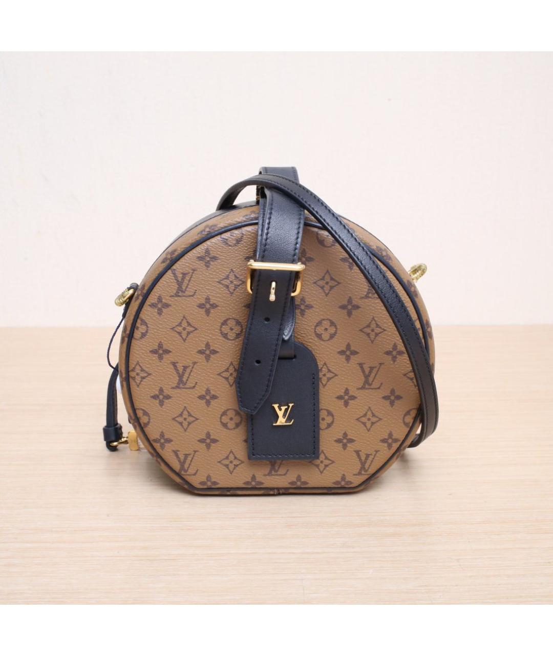 LOUIS VUITTON Коричневая кожаная сумка через плечо, фото 3