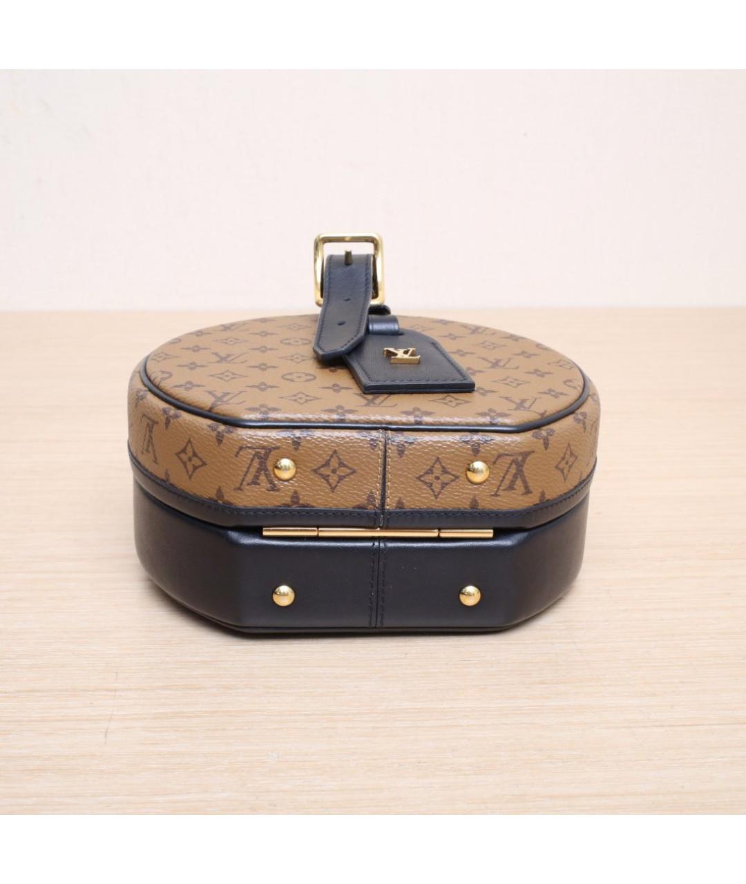 LOUIS VUITTON Коричневая кожаная сумка через плечо, фото 9