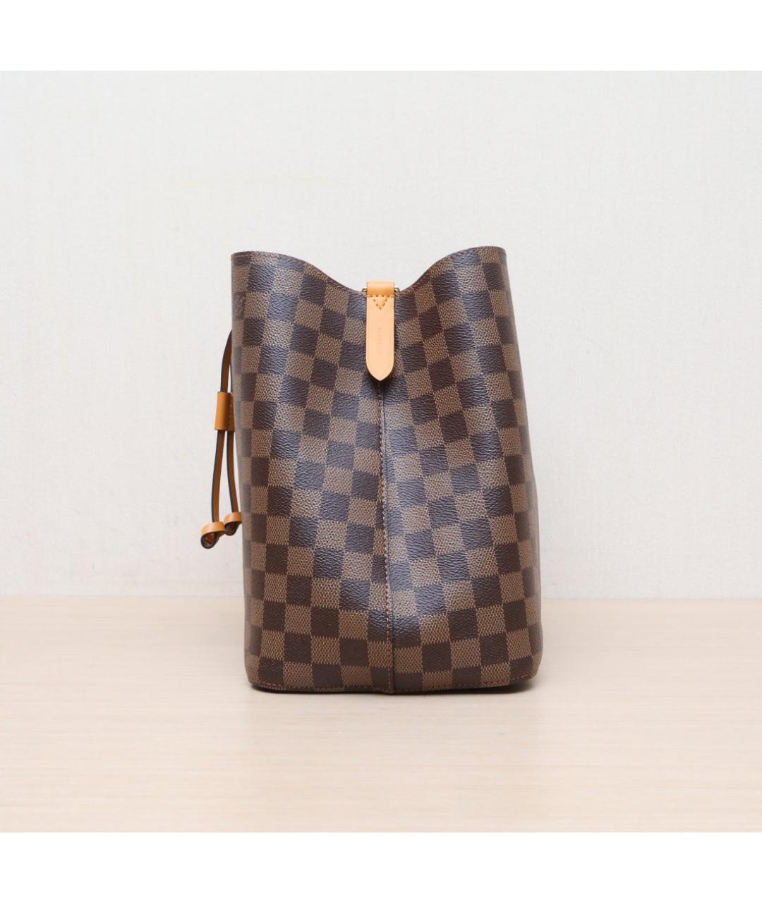 LOUIS VUITTON Коричневая кожаная сумка через плечо, фото 5