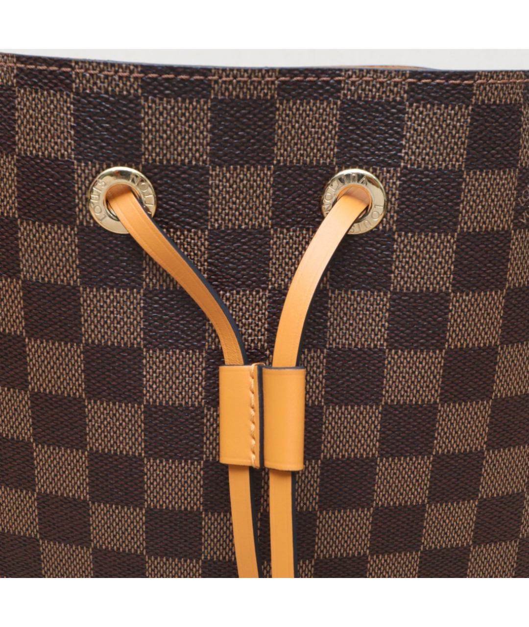 LOUIS VUITTON Коричневая кожаная сумка через плечо, фото 8