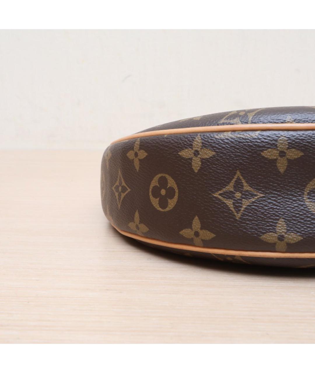 LOUIS VUITTON Коричневая кожаная сумка через плечо, фото 9