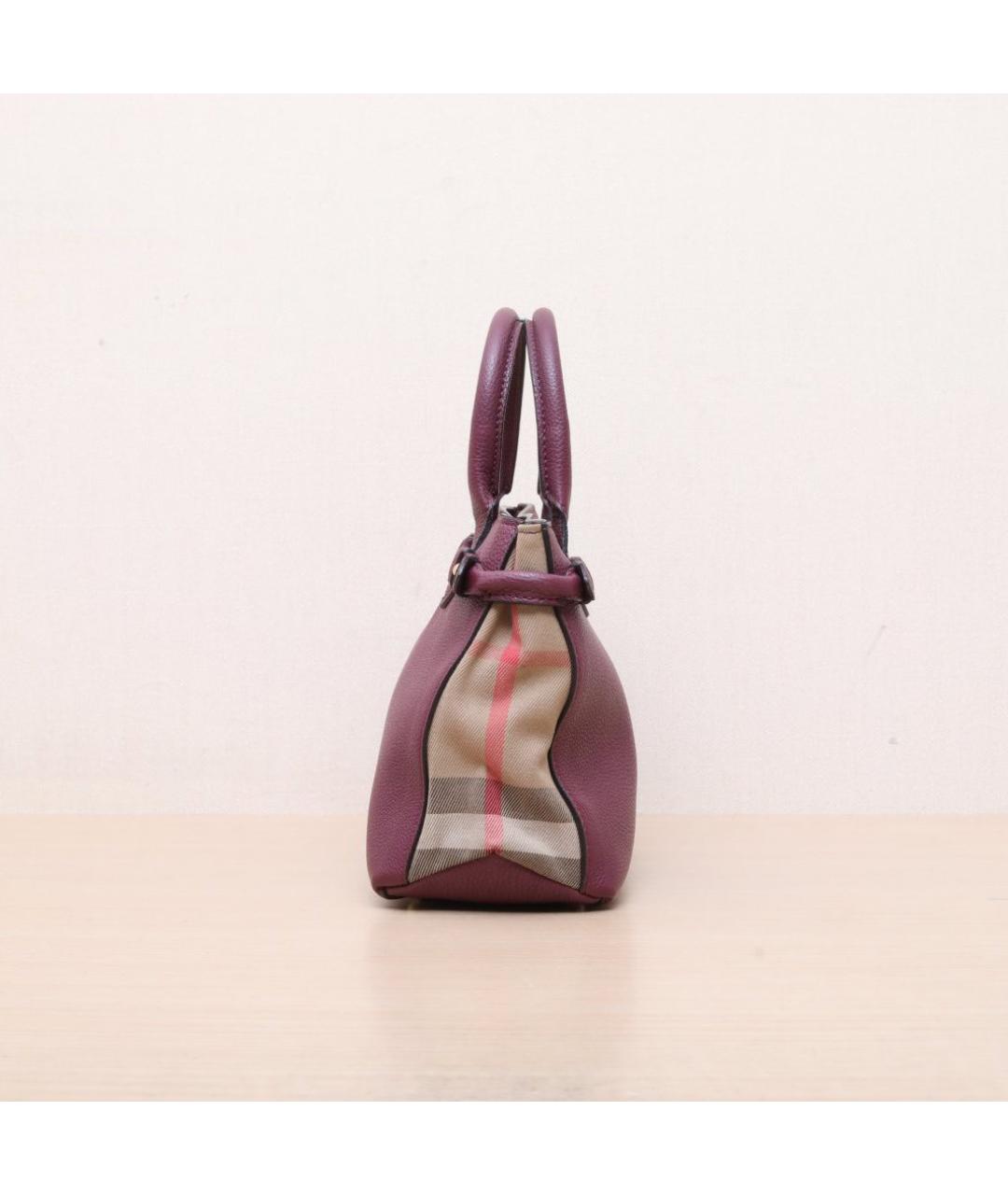 BURBERRY Бордовая кожаная сумка через плечо, фото 5