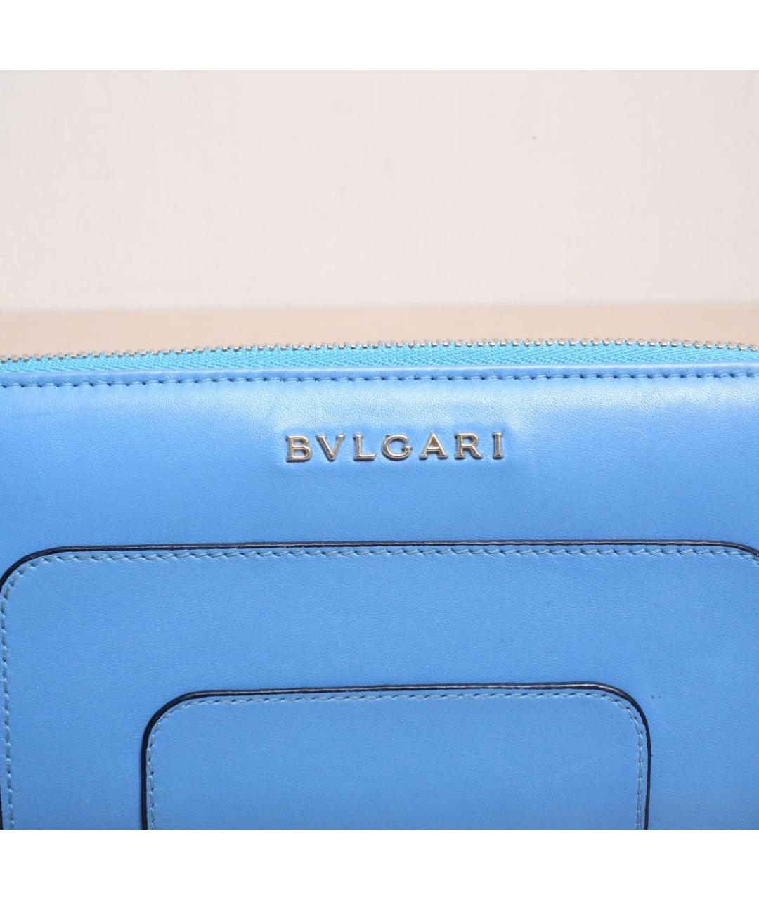 BVLGARI Голубой кошелек, фото 8