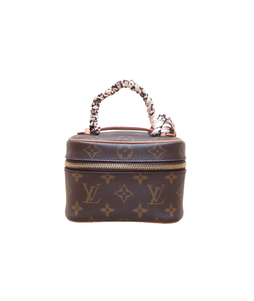LOUIS VUITTON Коричневая кожаная косметичка, фото 1
