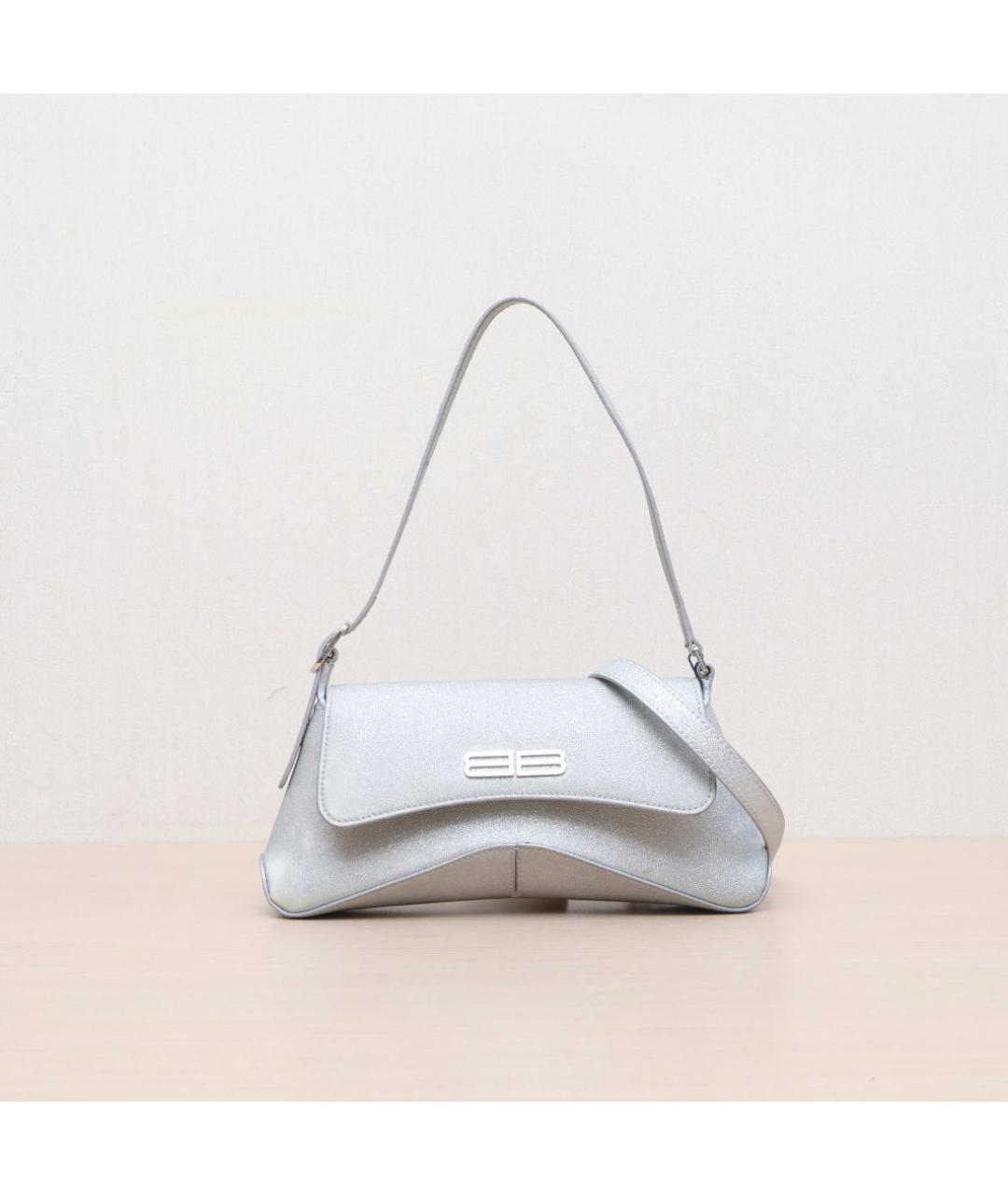 BALENCIAGA Серебряная сумка через плечо, фото 3