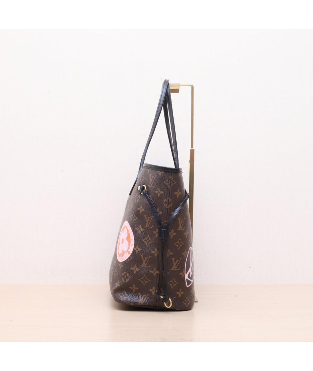 LOUIS VUITTON Коричневая кожаная сумка тоут, фото 5