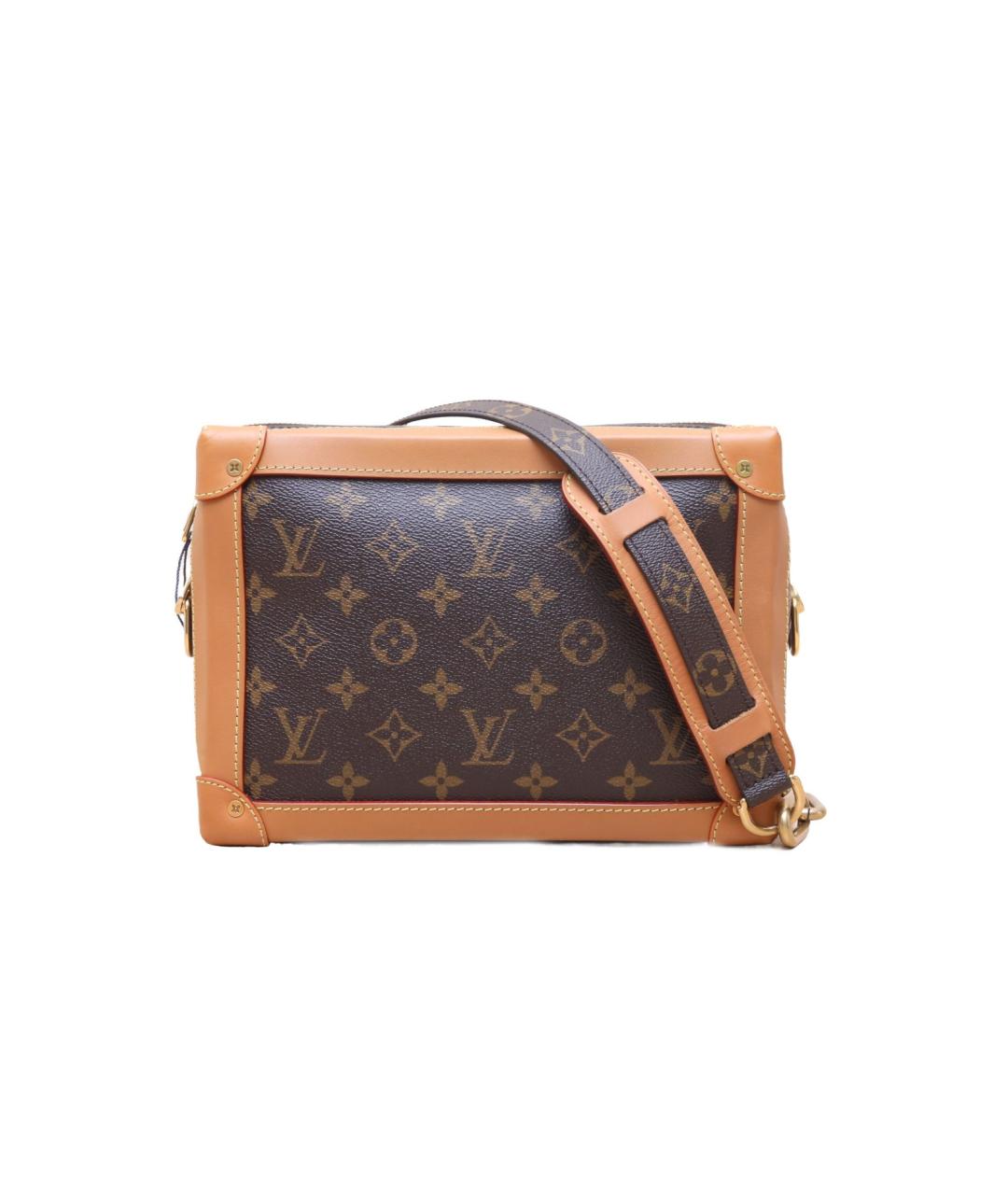 LOUIS VUITTON Коричневая кожаная сумка через плечо, фото 1