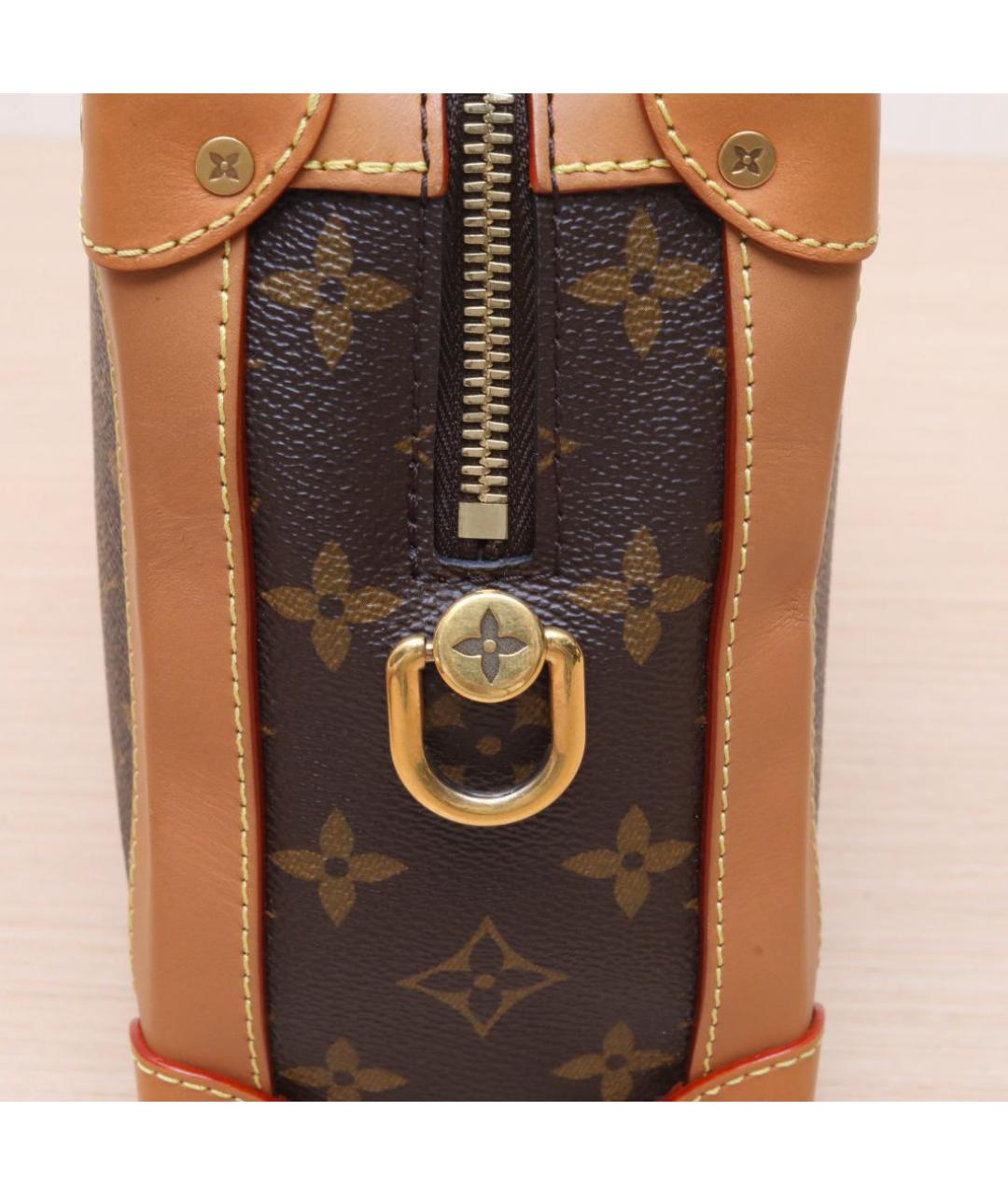 LOUIS VUITTON Коричневая кожаная сумка через плечо, фото 8