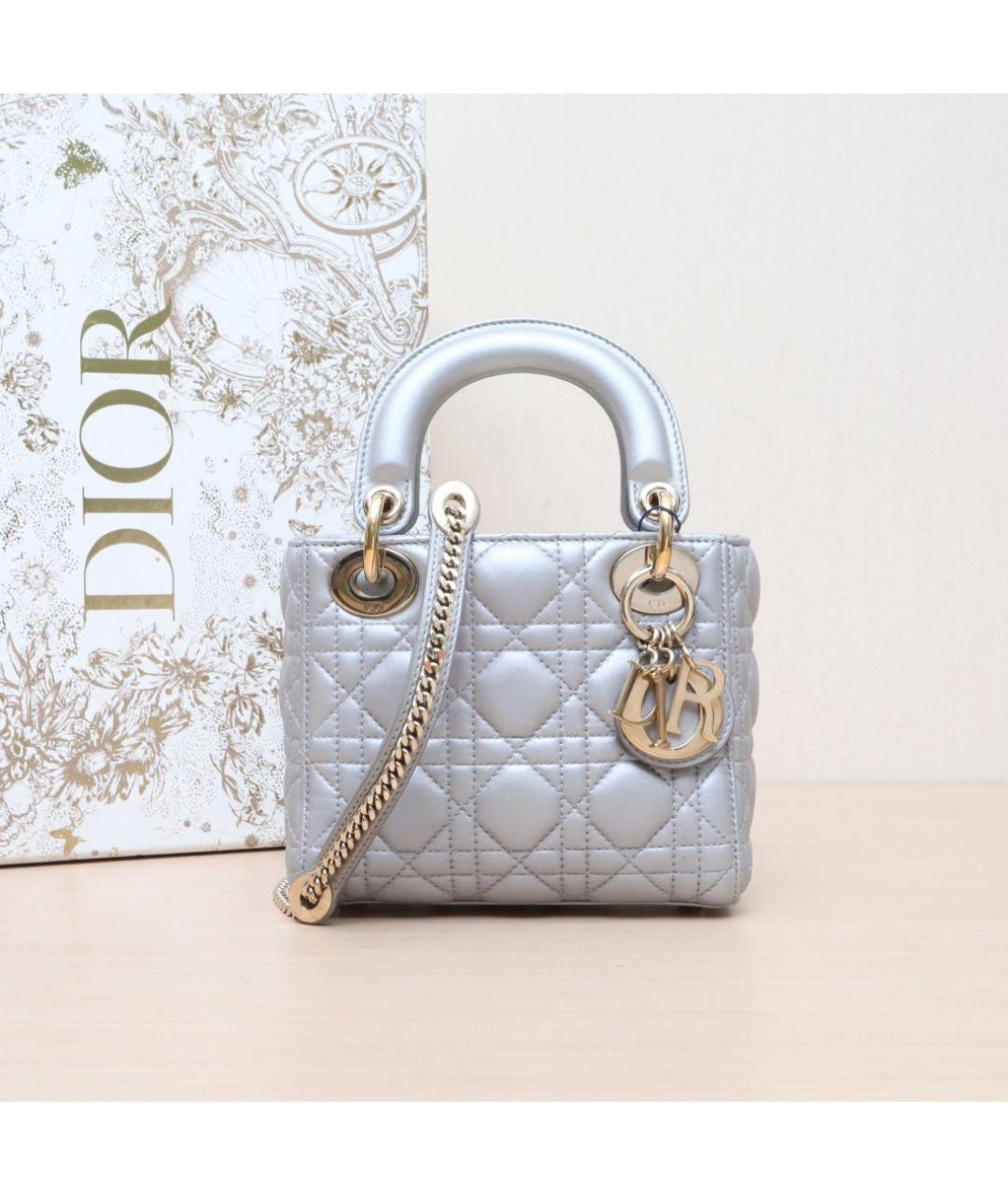 CHRISTIAN DIOR Серебряная сумка через плечо, фото 2