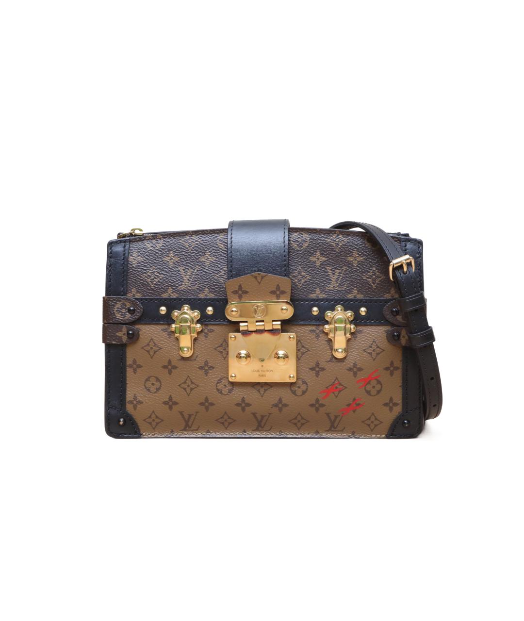 LOUIS VUITTON Коричневая кожаная сумка через плечо, фото 1