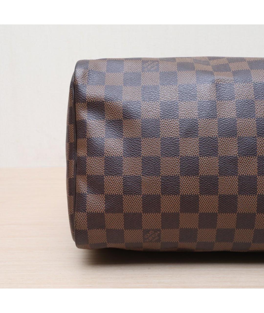 LOUIS VUITTON Коричневая кожаная сумка тоут, фото 6