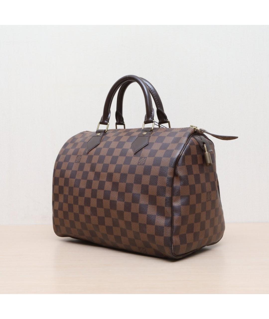 LOUIS VUITTON Коричневая кожаная сумка тоут, фото 2