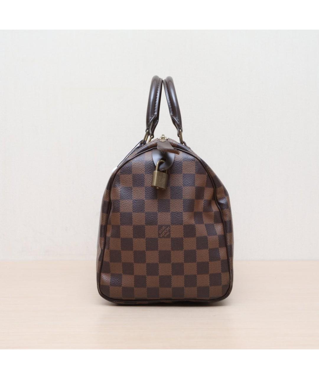 LOUIS VUITTON Коричневая кожаная сумка тоут, фото 3