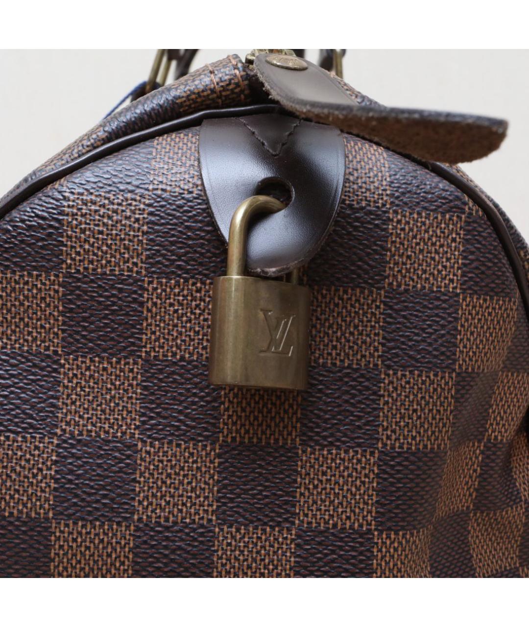LOUIS VUITTON Коричневая кожаная сумка тоут, фото 5