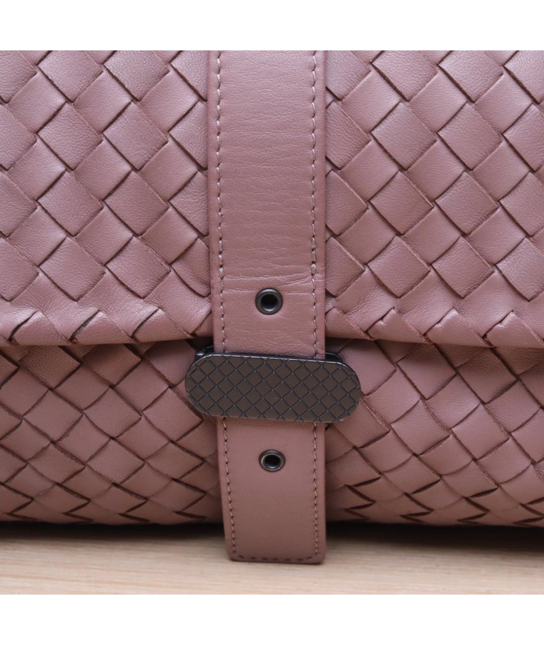 BOTTEGA VENETA Розовая кожаная сумка через плечо, фото 7